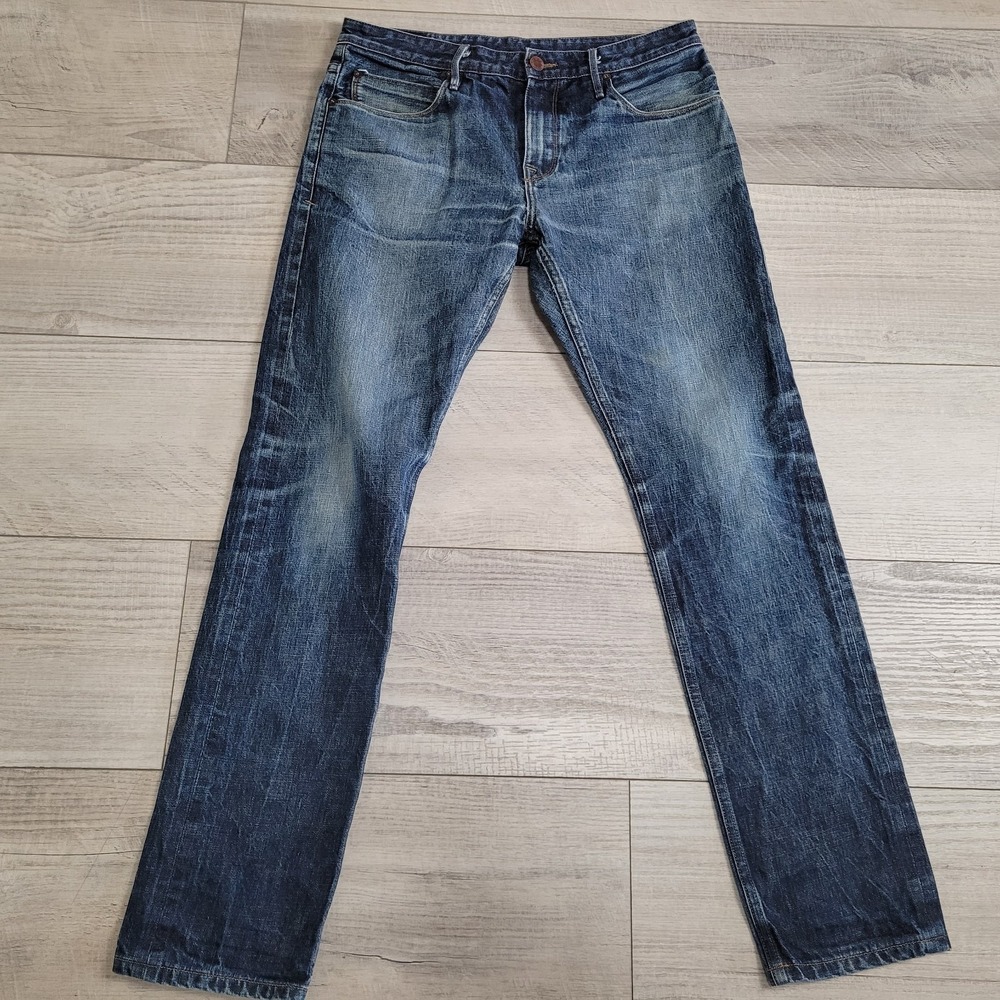 👖Freenote Cloth Jeans Men 34x33 Japanese Selvedge The Avila Slim Taper Made USA